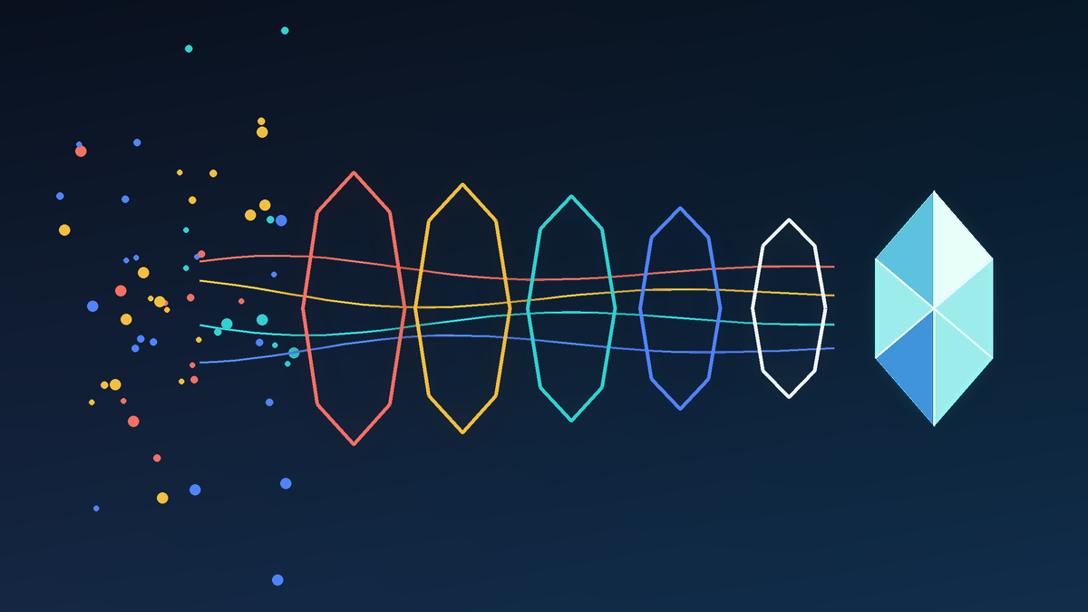 Abstract five-lens prism representing evidence checks for a data science portfolio.